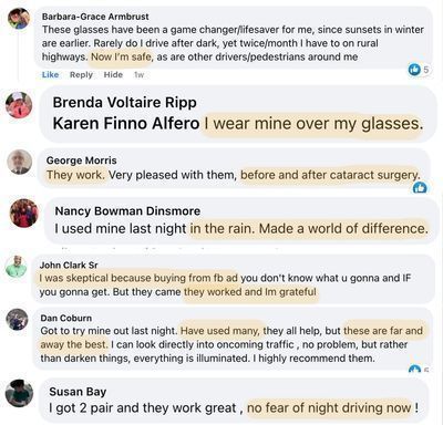 Headlight Glasses with Polarized LED GlareCut Technology™ (Fit Over Glasses)